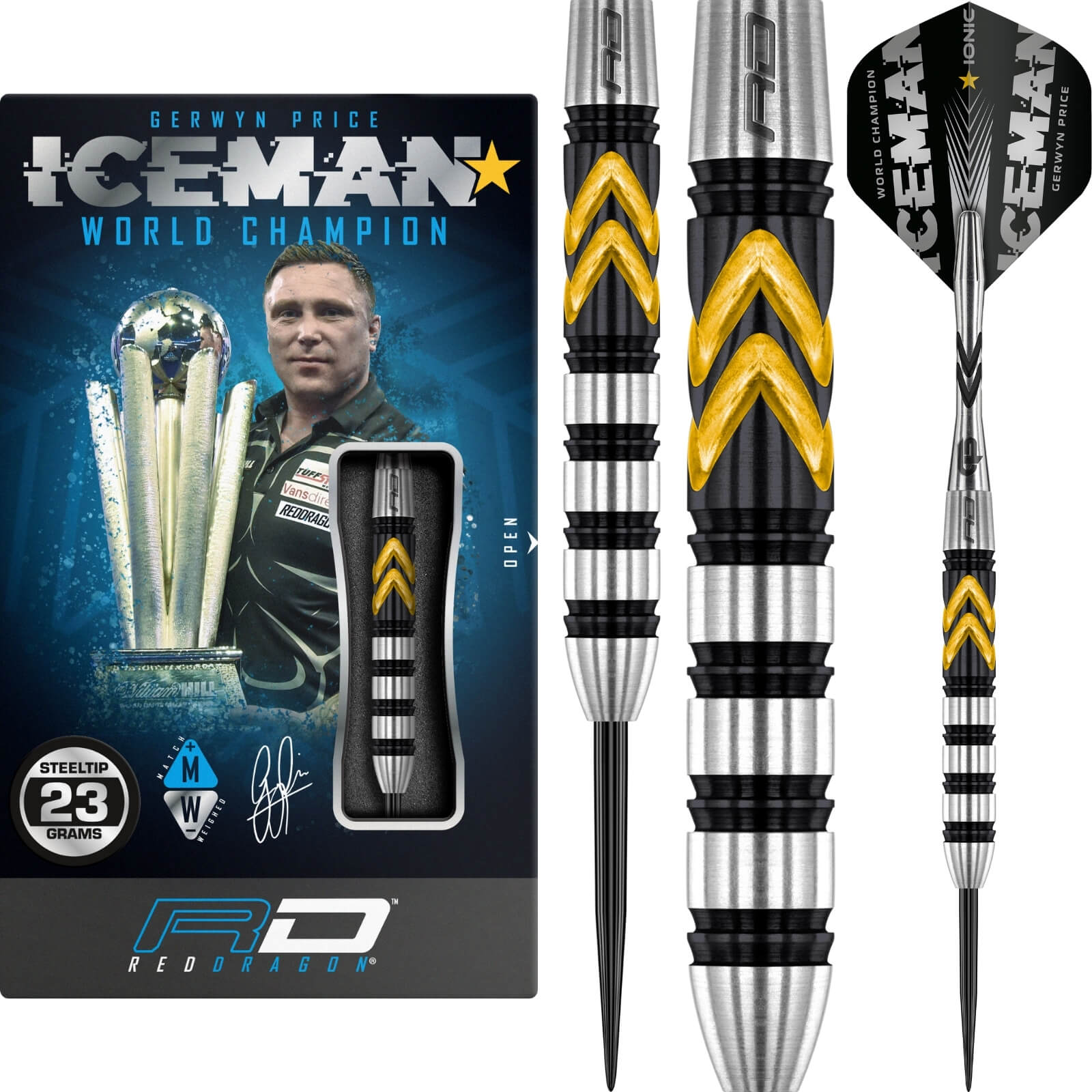 Darts - Red Dragon - Gerwyn Price Thunder SE Darts - Steel Tip - 90% Tungsten - 23g 25g 