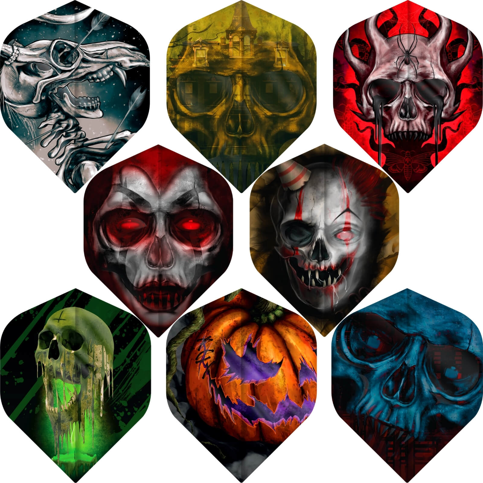 Dart Flights - Designa - Horror Show - Big Wing Dart Flights 