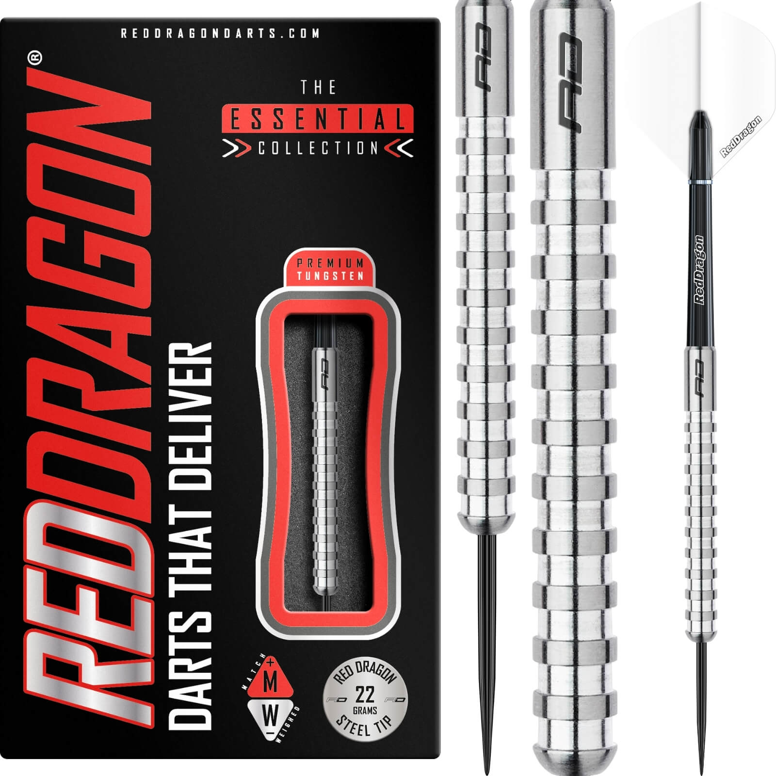 Darts - Red Dragon - Javelin Darts - Steel Tip - 85% Tungsten - 20g 22g 24g 