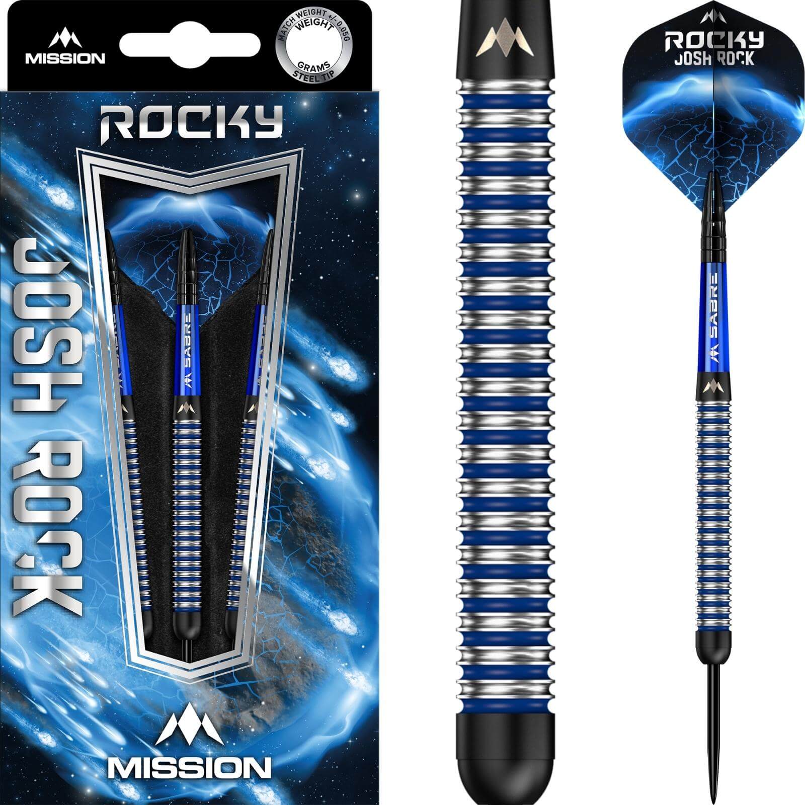 Darts - Mission - Josh Rock Darts - Steel Tip - 95% Tungsten - 22g 24g 26g 28g 