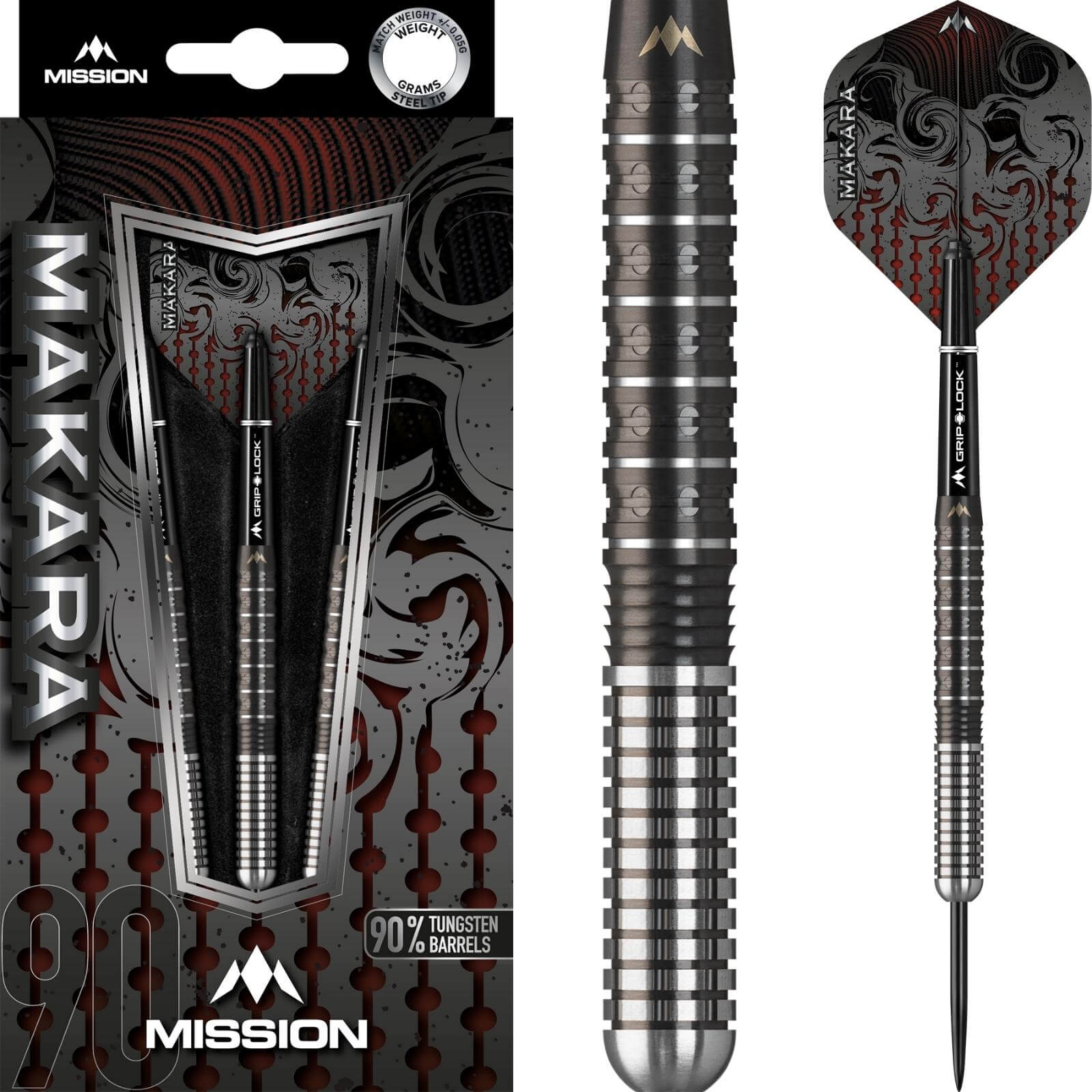 Darts - Mission - Makara M1 Darts - Steel Tip - 90% Tungsten - 22g 24g 26g 