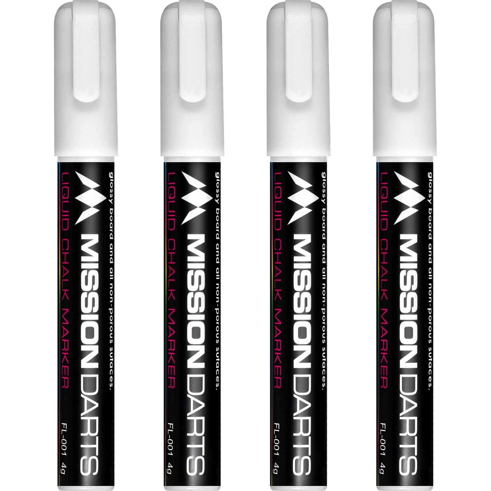 Scoring Accessories - Mission - Liquid Chalk Markers - Pack of 4 - White 