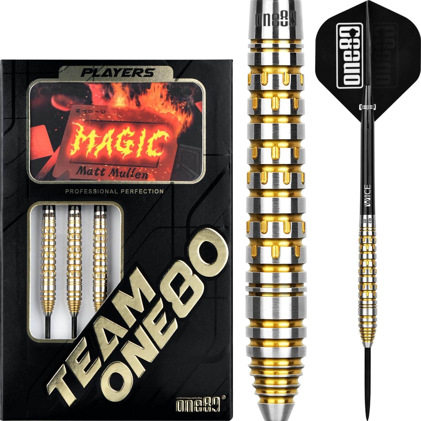 Darts - One80 - Matt Mullen Darts - Steel Tip - 90% Tungsten - 23g 