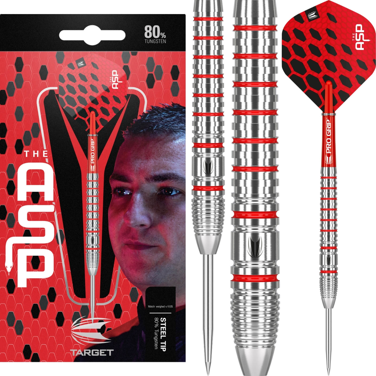 Darts - Target - Nathan Aspinall 80 Darts - Steel Tip - 80% Tungsten - 22g 24g 