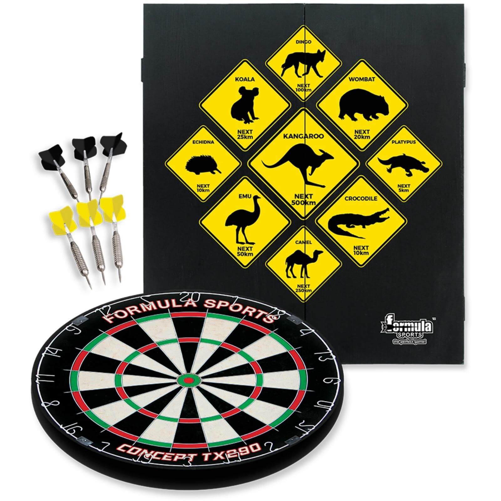 Dartboards - Formula Sports - Outback Dartboard & Cabinet Set 