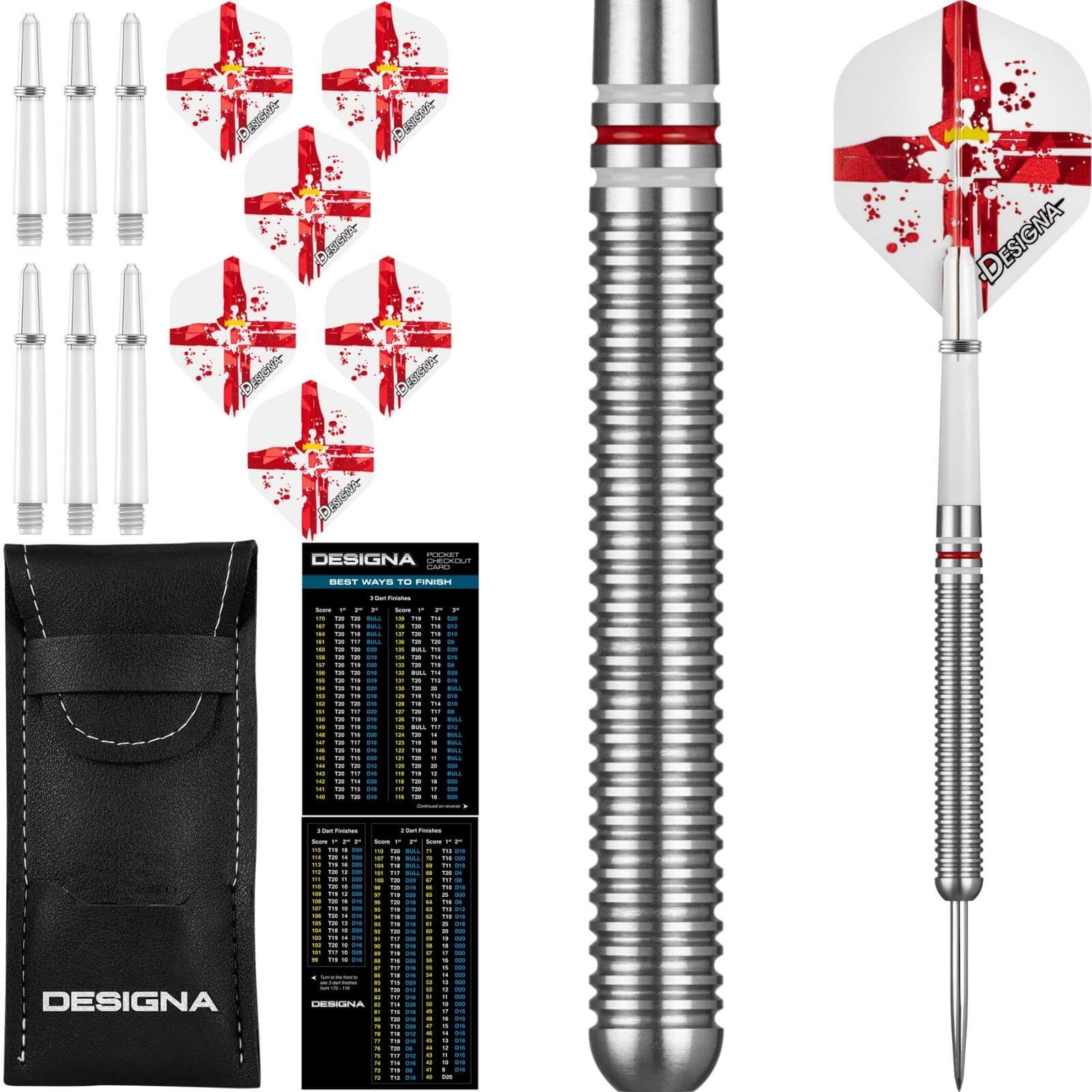 Darts - Designa - Patriot-X Darts - Northern Ireland - Steel Tip - 90% Tungsten - 22g 24g 