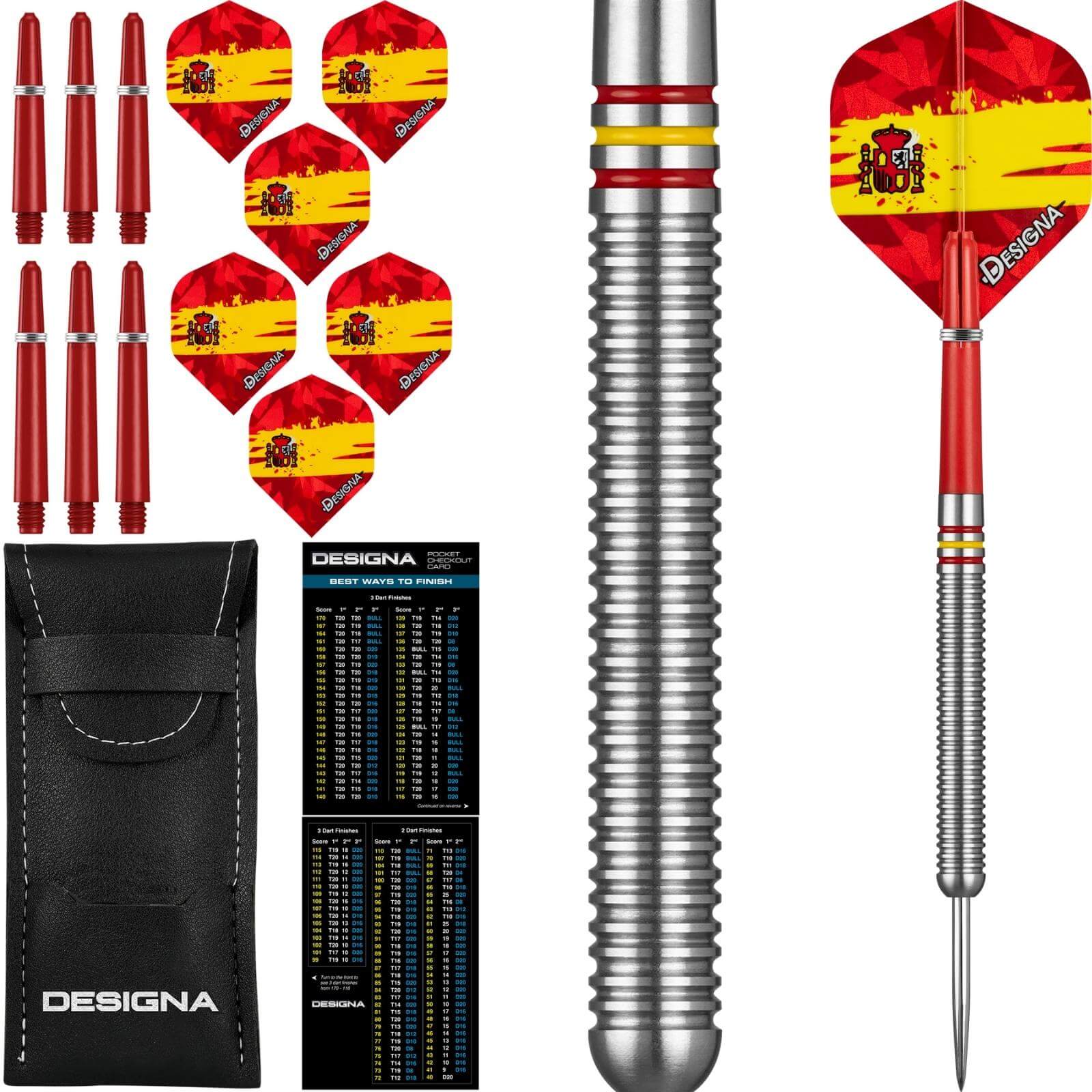 Darts - Designa - Patriot-X Darts - Spain - Steel Tip - 90% Tungsten - 22g 24g 