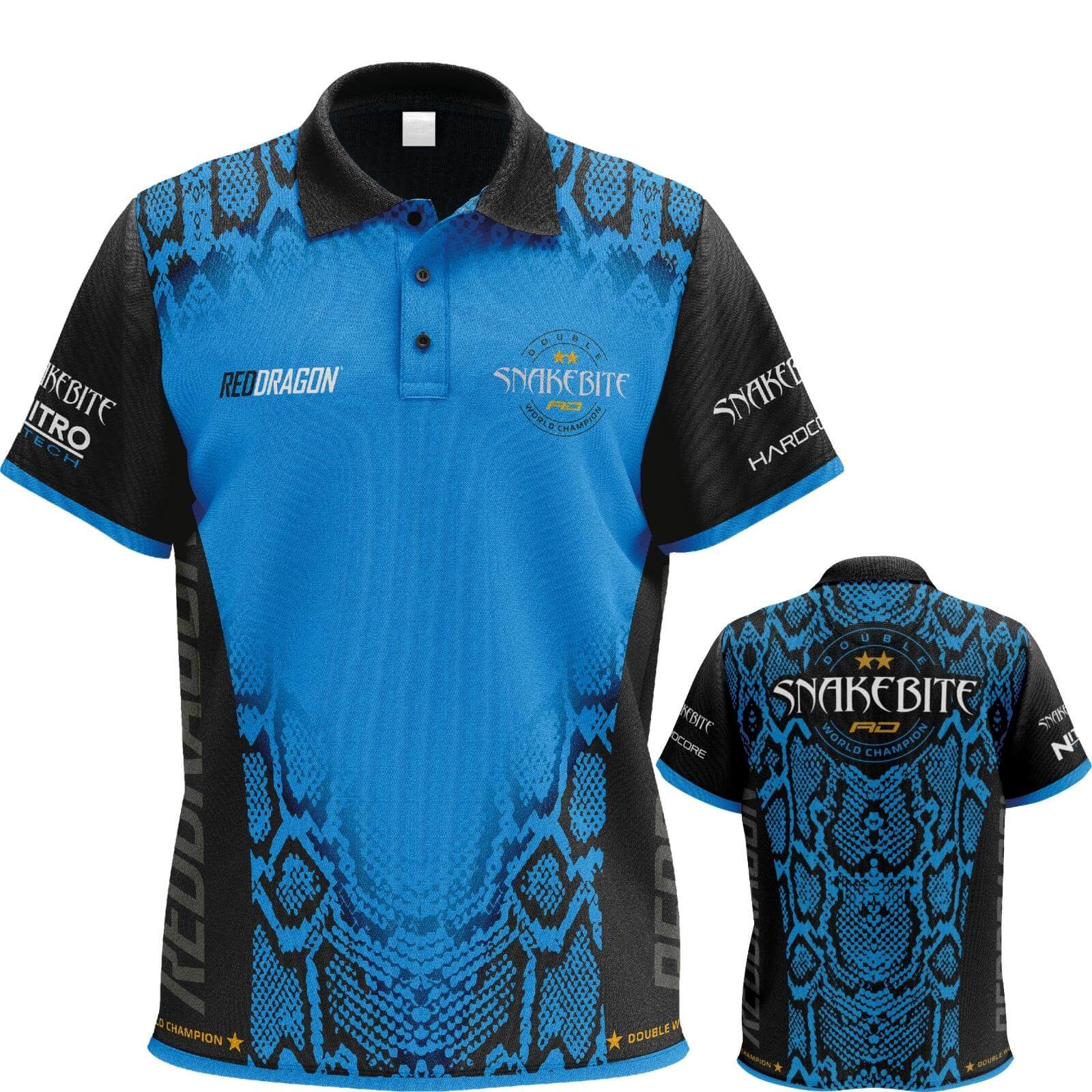 Dart Shirts - Red Dragon - Peter Wright Double World Champion Tour Polo - M to 2XL 