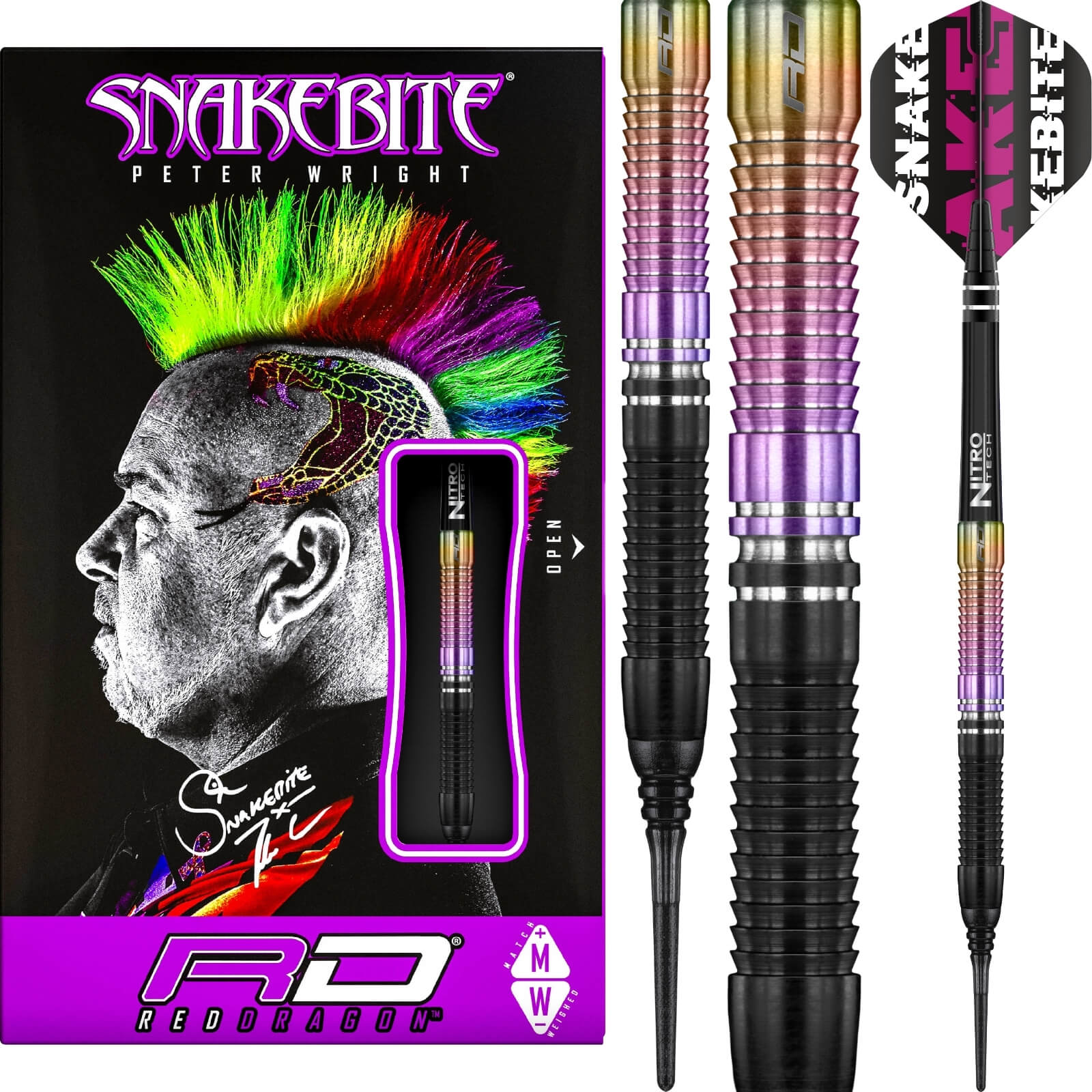 Darts - Red Dragon - Peter Wright 2020 World Champion Darts - Soft Tip - 90% Tungsten - 20g 22g 