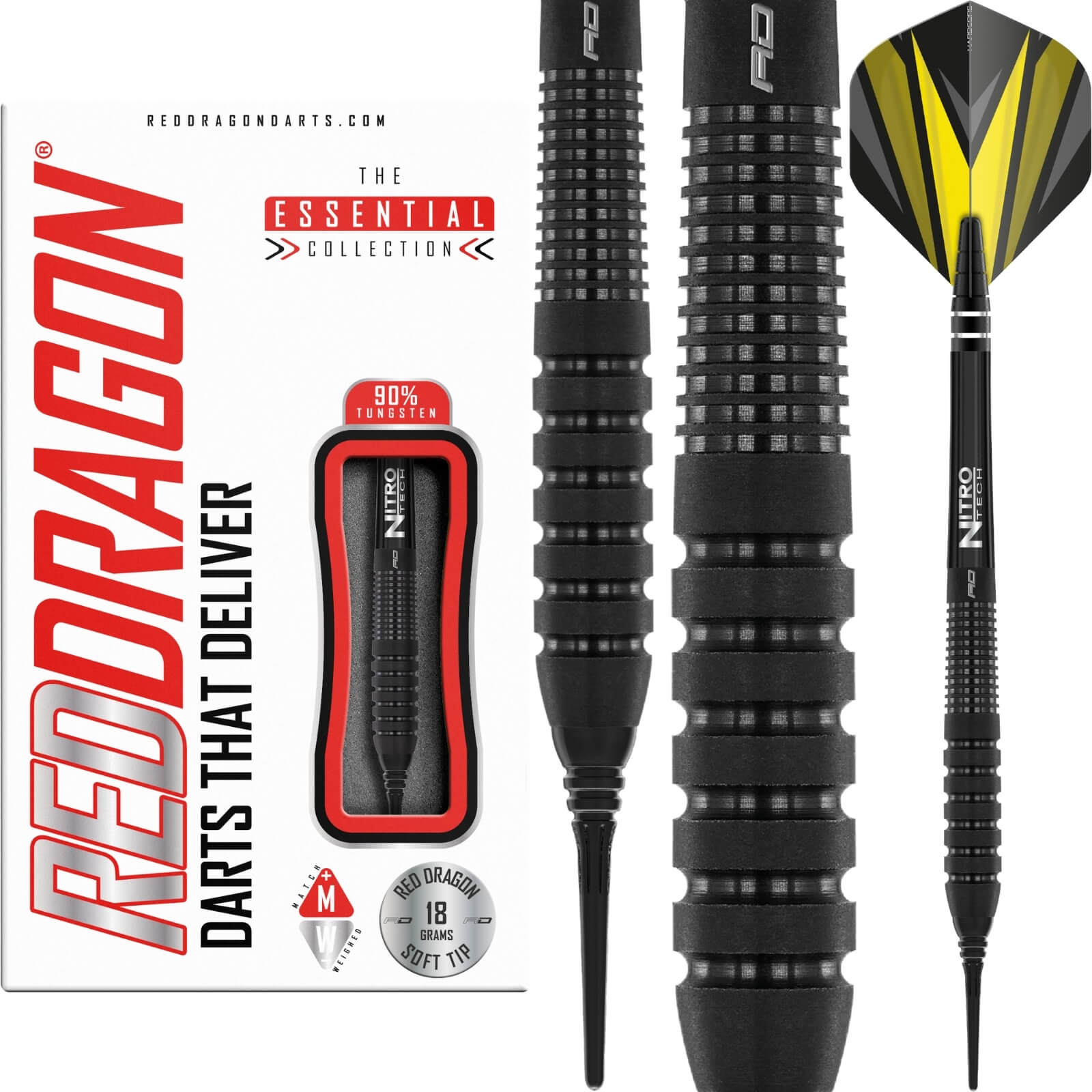 Darts - Red Dragon - Phantom Darts - Soft Tip - 90% Tungsten - 20g 