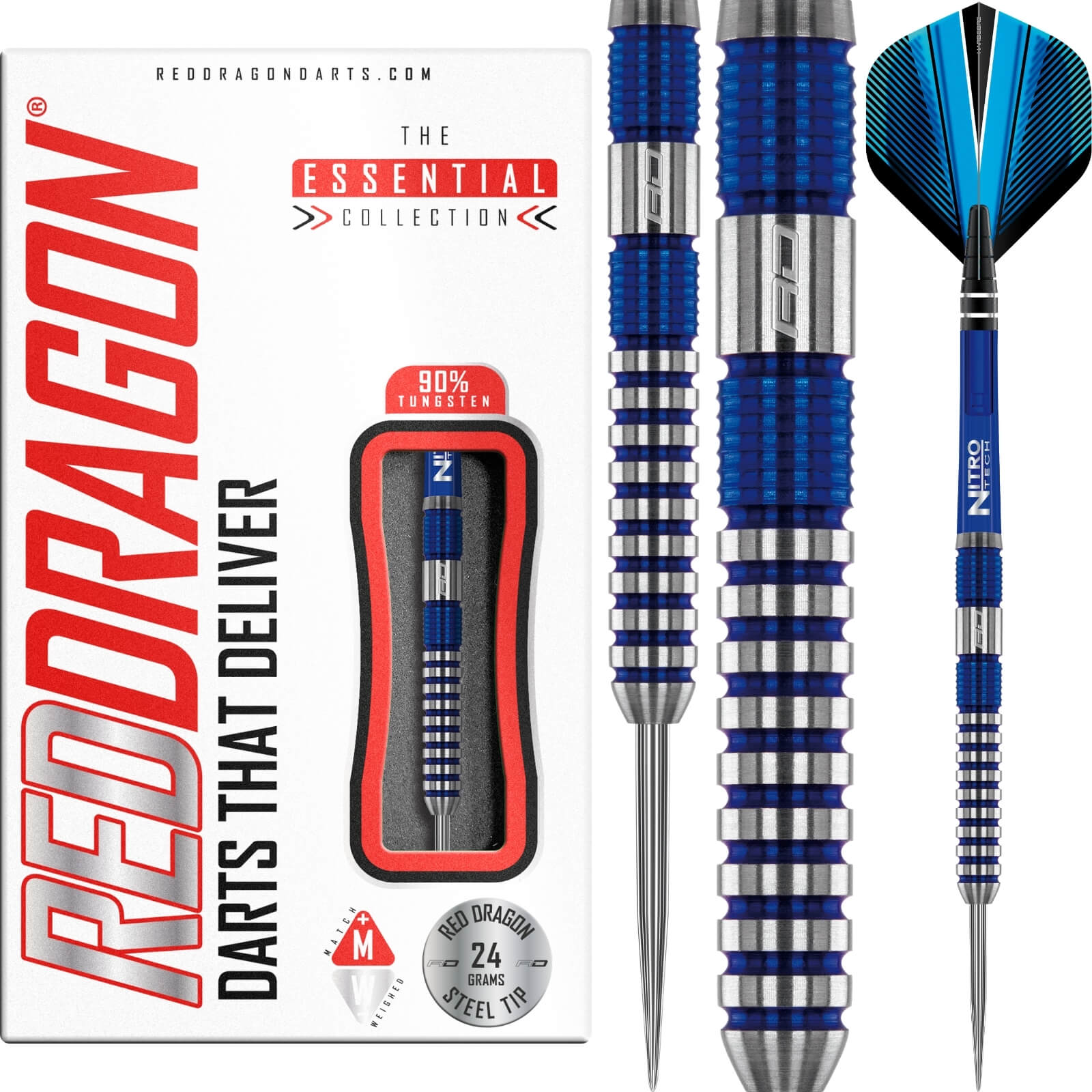 Darts - Red Dragon - Polaris Darts - Steel Tip - 90% Tungsten - 22g 24g 26g 