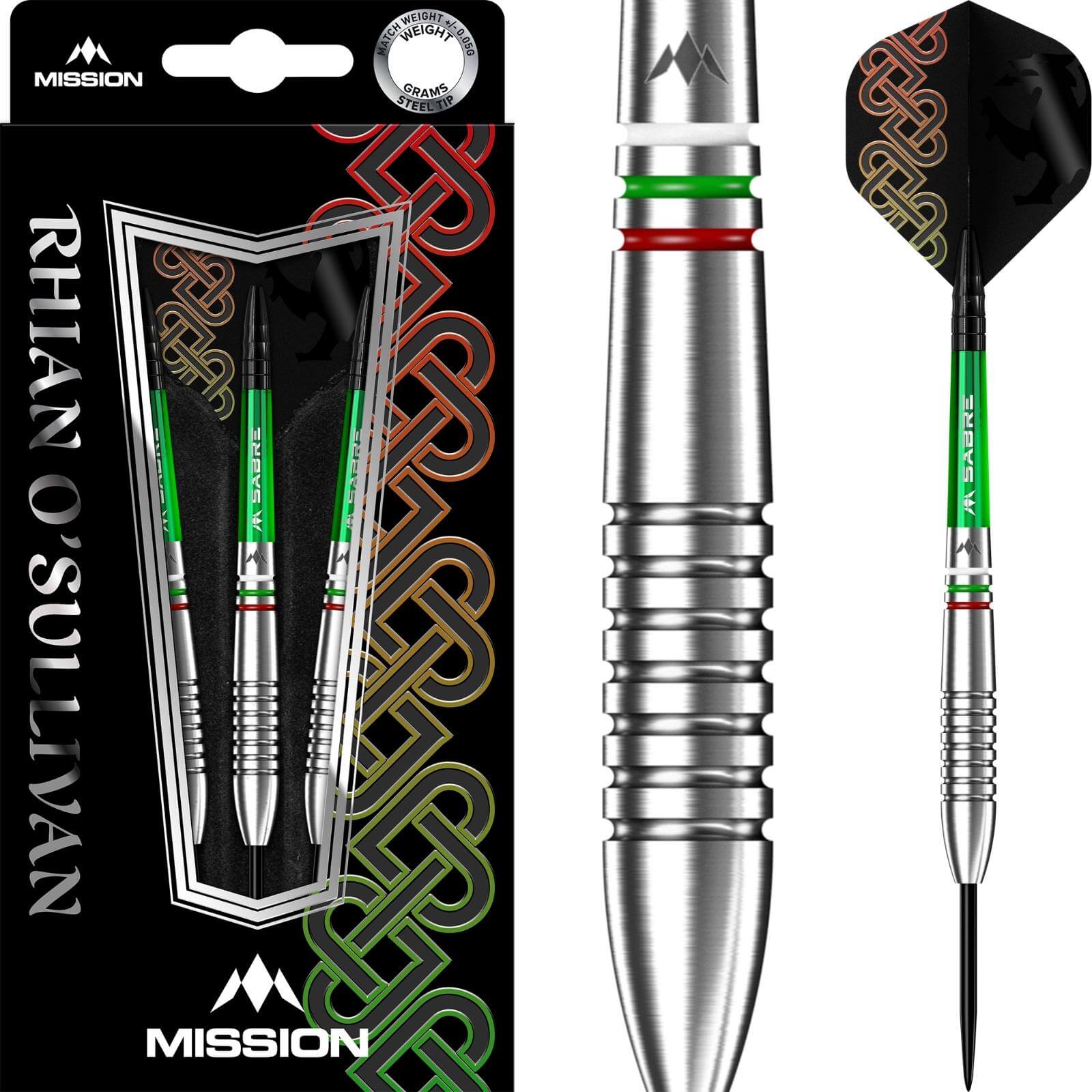 Darts - Mission - Rhian O'Sullivan Darts - Steel Tip - 90% Tungsten - 23g 25g 