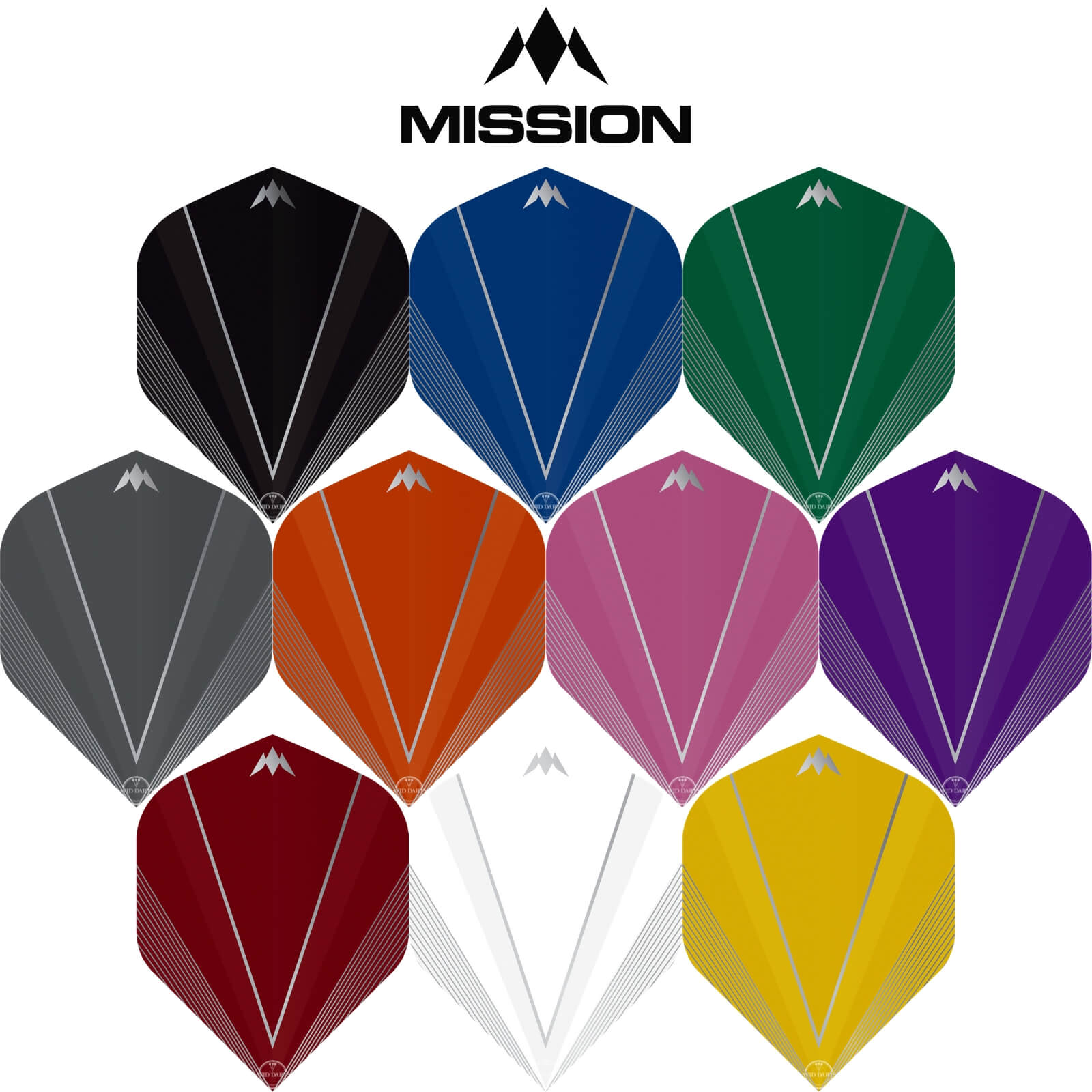 Dart Flights - Mission - Shades - Big Wing Dart Flights 