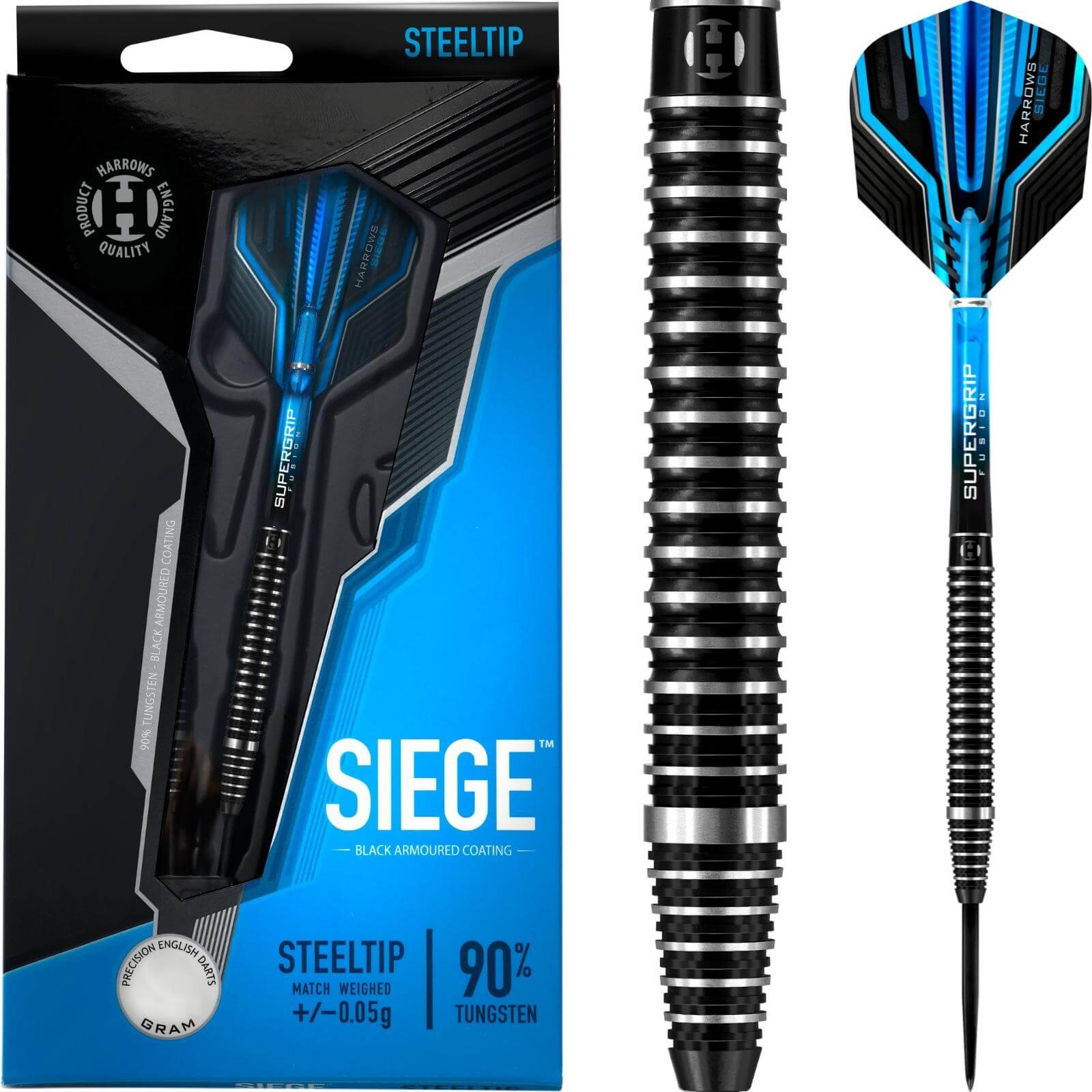 Darts - Harrows - Siege Darts - Steel Tip - 90% Tungsten - 21g 22g 23g 24g 25g 26g 