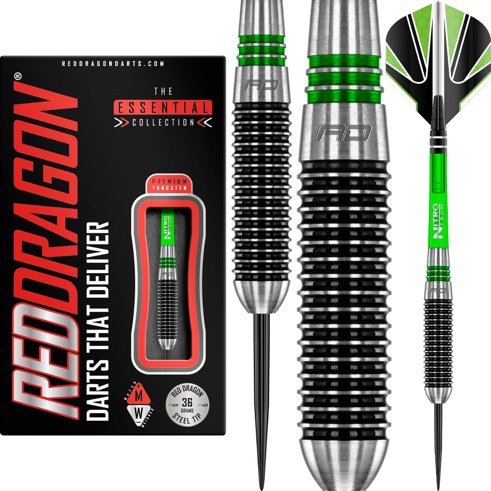 Darts - Red Dragon - Titan 2 Darts - Steel Tip - 85% Tungsten - 32g 36g 40g 