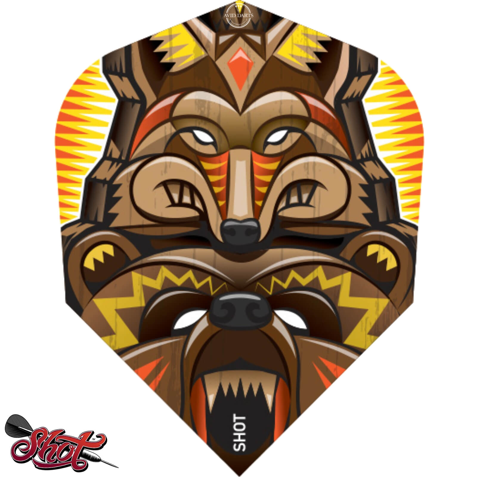 Dart Flights - Shot - Totem Animals - Standard Dart Flights 