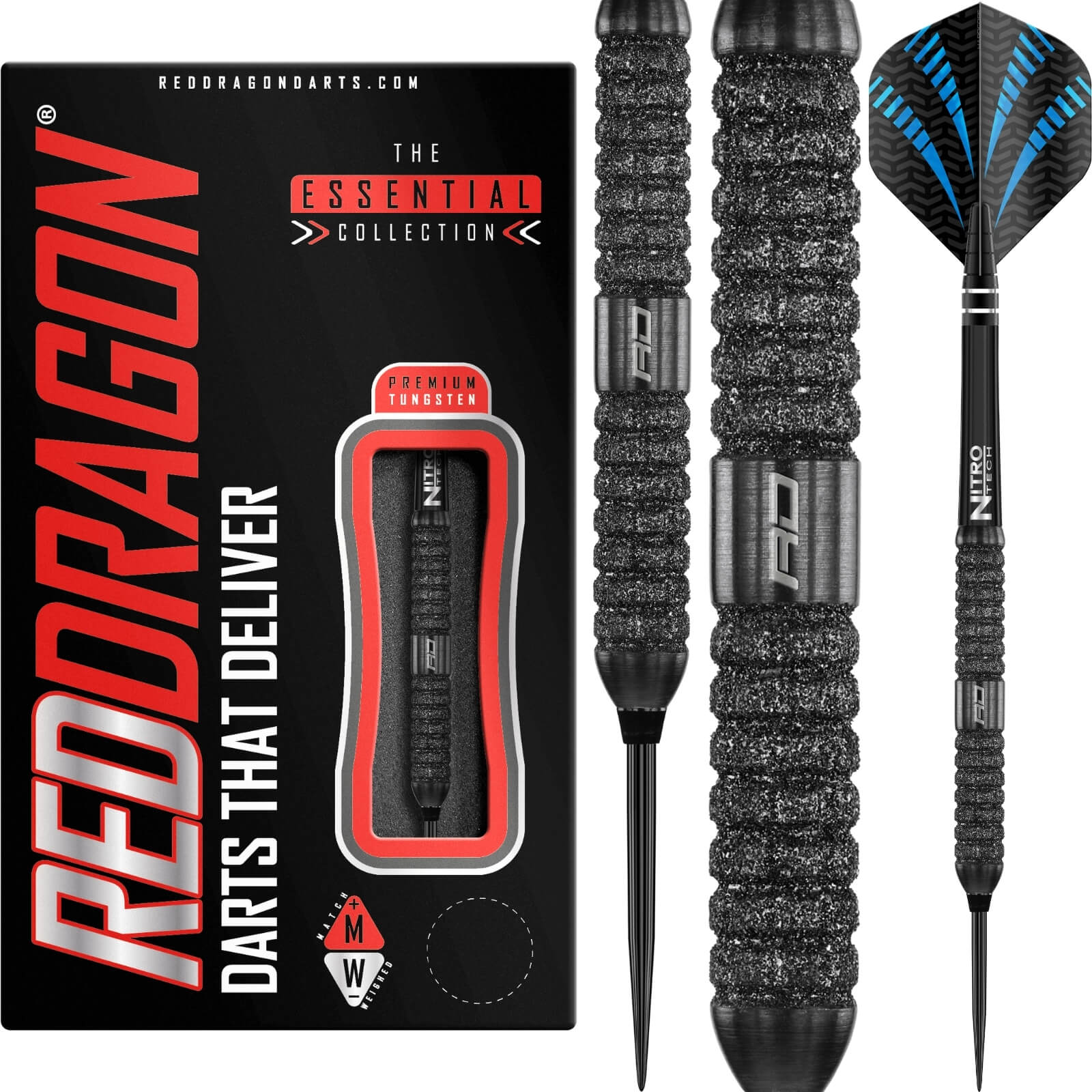 Darts - Red Dragon - Touchstone Darts - Steel Tip - 90% Tungsten - 22g 24g 