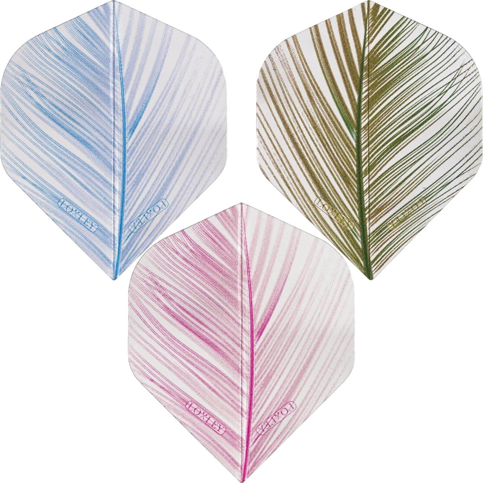 Dart Flights - Loxley - Transparent Feather Print - Big Wing Dart Flights 