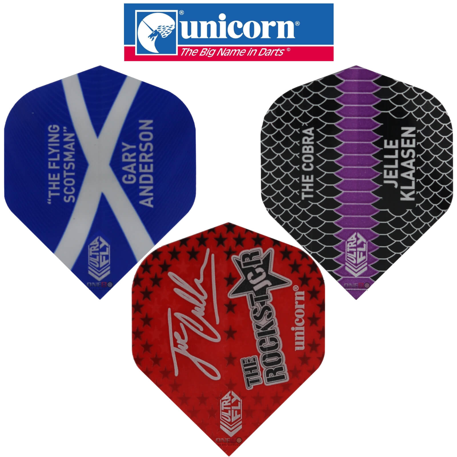 Dart Flights - Unicorn - Ultrafly Pro Player - Big Wing Dart Flights 