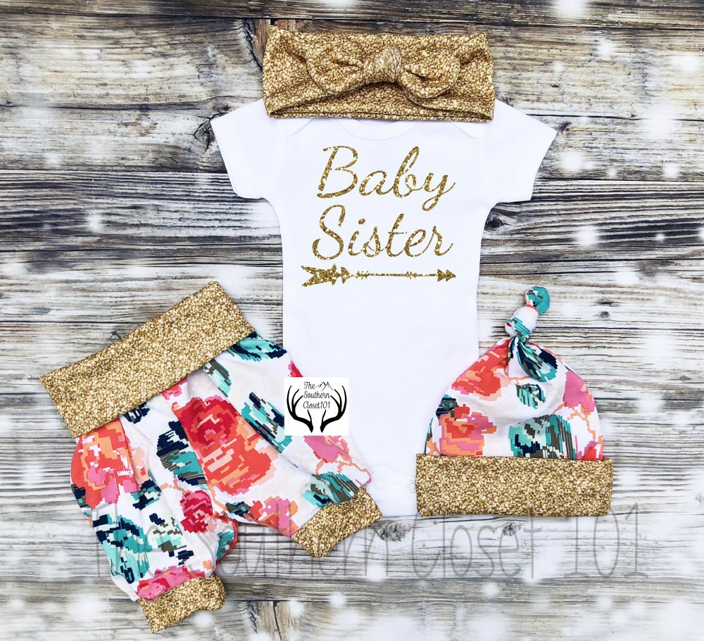 floral baby outfit newborn