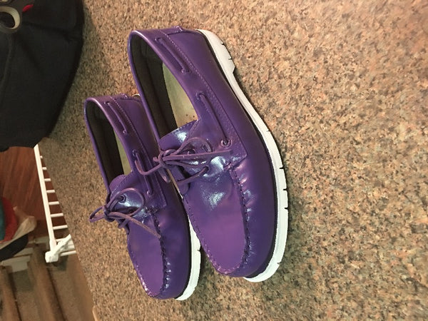 purple leather paint