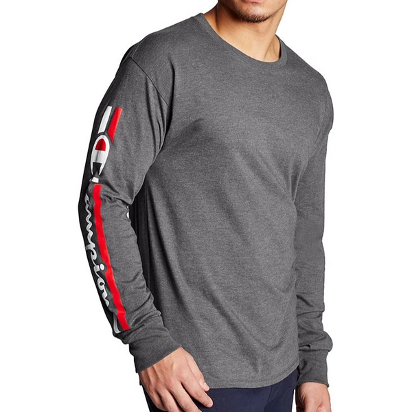 champion logo long sleeve tee