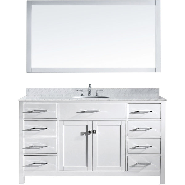 Amazon Com Elizabeth 60 Inch Single Bathroom Vanity Carrara