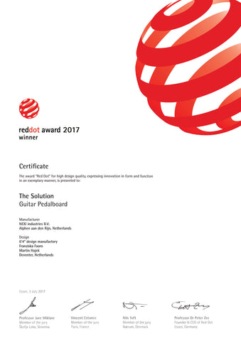 RED Dot Award Certificate