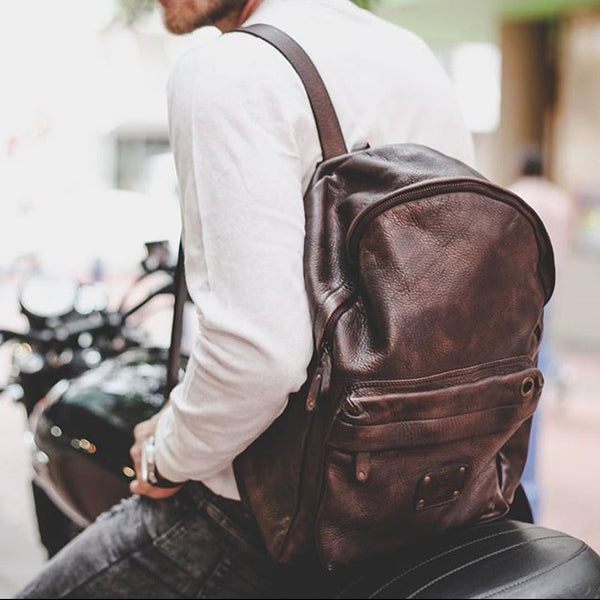 brando leather backpack