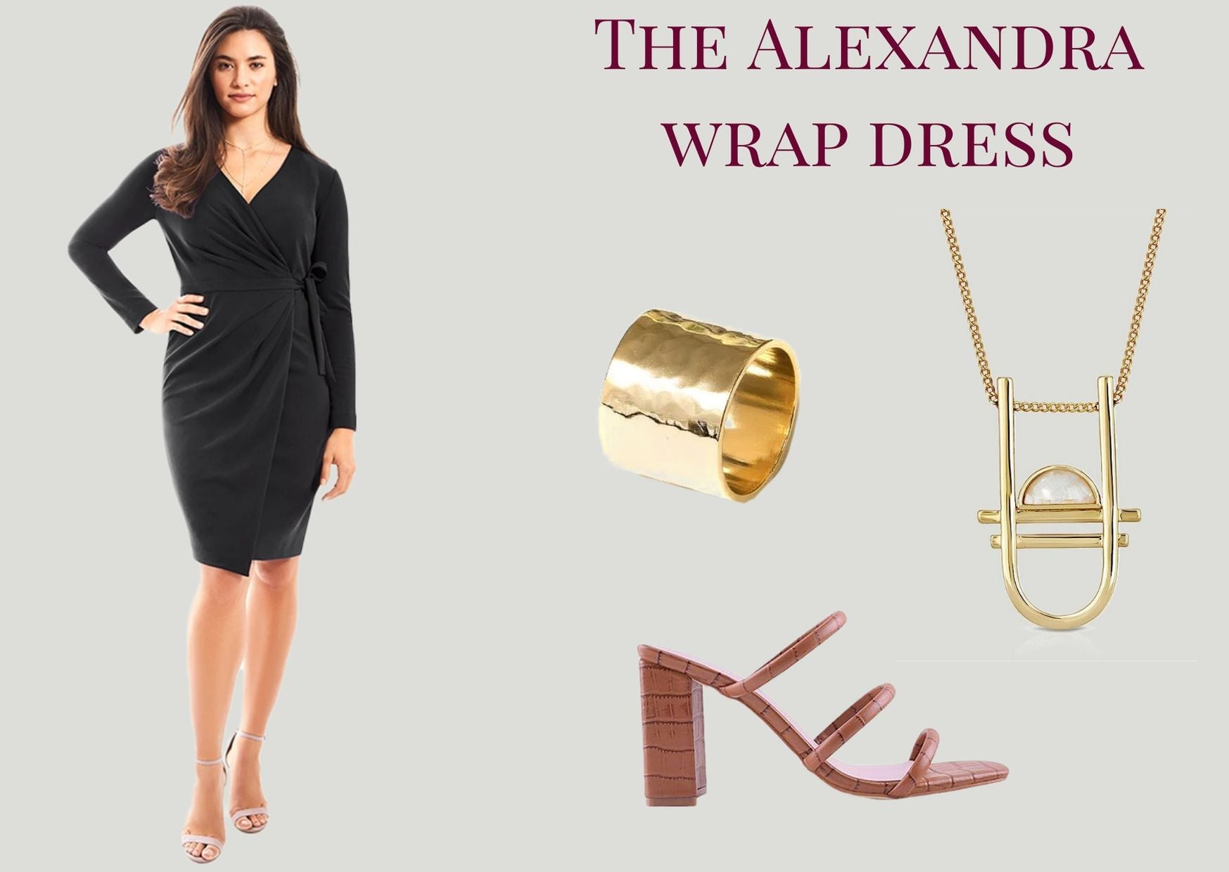 Alexandra Wrap Dress Queen Anna House of Fashion