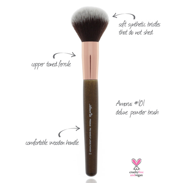 101 Amorus USA Premium Deluxe Powder Face Makeup Brush Amor Us makeup cosmetics brushes vegan cruelty free d