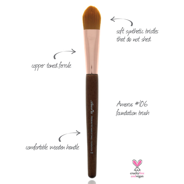 106 Amorus USA Premium Foundation Face Makeup Brush Amor Us makeup cosmetics brushes vegan cruelty free d