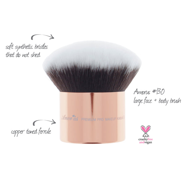 130 Amorus USA Premium Large Bronzer Face and Body Makeup Brush Amor Us makeup cosmetics brushes vegan cruelty free