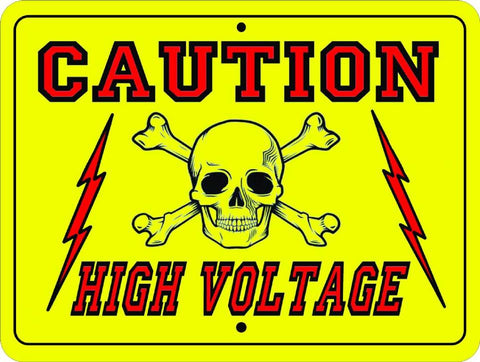 electric fence charger high voltage sign