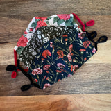 SALE Liberty of London Red Roses Face Mask, Sz Adult S/M