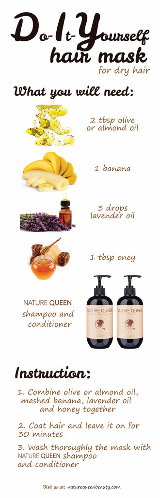 Winter dry hair diy mask masque