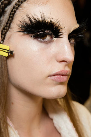 McQueen Inspired Makeup Feathered Eyebrows HAlloween