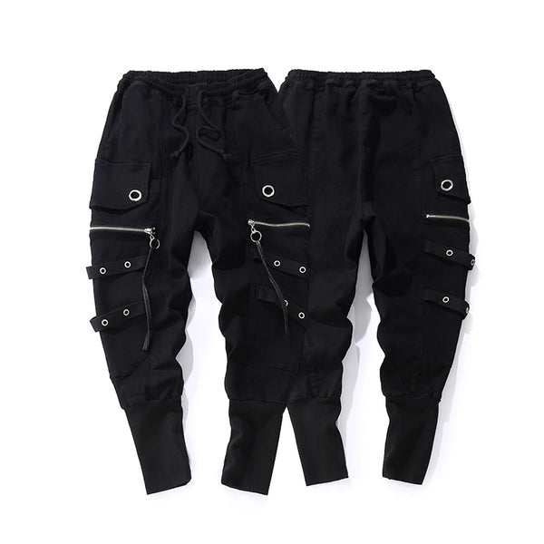 strapped cargo joggers