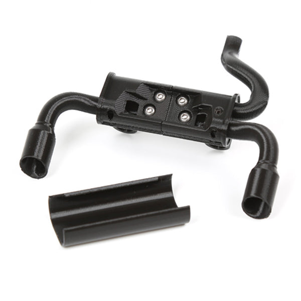 GRC 3D PLA Exhaust Pipe Black For Axial SCX10 SCX10 II RC Cars Crawler #GAX0051
