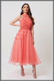 Forever Unique Aretha Dress in Coral