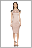 Arlington Embellished Cap-sleeve Satin Dress - Dusty Pink