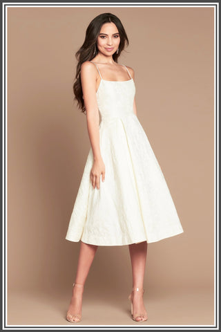 Alexia Midi Dress in Ivory