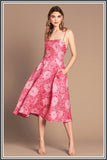 Alexia Midi Dress in Pink