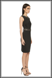 Cavendish Embellished Dress - Black Neoprene