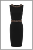 Cavendish Embellished Dress - Black Neoprene