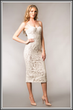 Ivory Lace Midi Dress