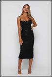 Francine Midi Dress by Elle Zeitoune in Black