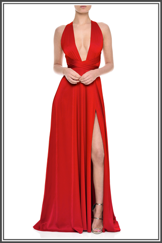 Red Nadine Merabi Maxi Dress