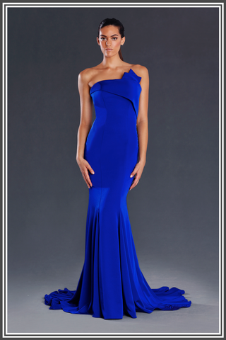 Zohra Gown by Jadore Cobalt Blue