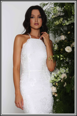 Elle Zeitoune Lori Dress White